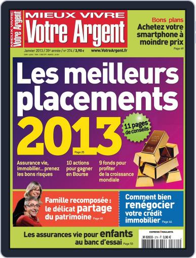 Mieux Vivre Votre Argent December 20th, 2012 Digital Back Issue Cover