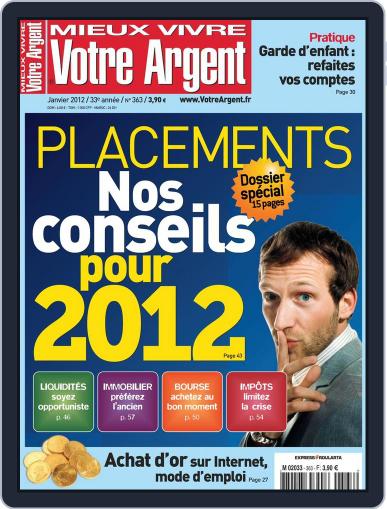 Mieux Vivre Votre Argent December 30th, 2011 Digital Back Issue Cover