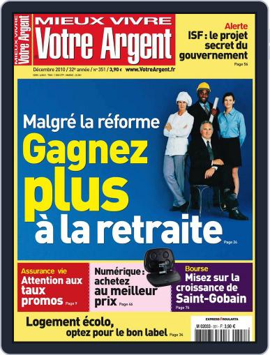Mieux Vivre Votre Argent November 26th, 2010 Digital Back Issue Cover