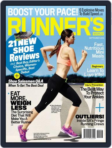 Runner's World South Africa (Digital) September 1st, 2016 Issue Cover