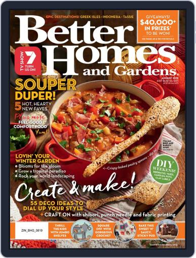 Better Homes and Gardens Australia August 1st, 2019 Digital Back Issue Cover