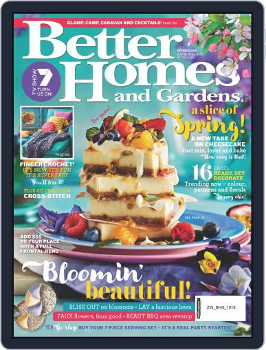 Better Homes and Gardens Australia October 1st, 2018 Digital Back Issue Cover