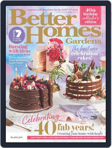 Better Homes and Gardens Australia August 1st, 2018 Digital Back Issue Cover