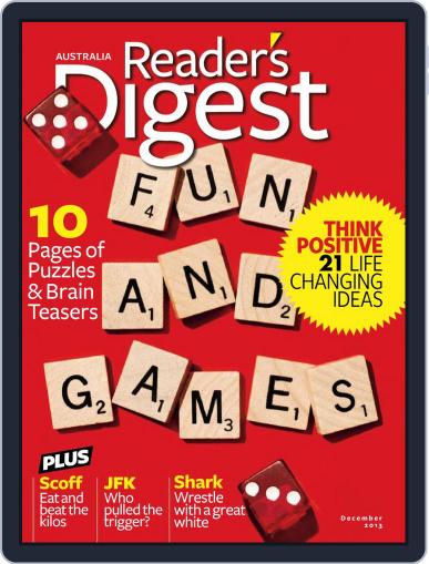 Readers Digest Australia November 21st, 2013 Digital Back Issue Cover
