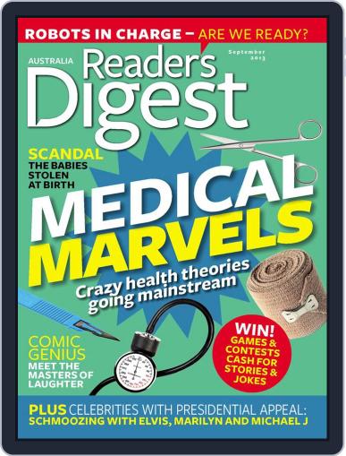 Readers Digest Australia August 21st, 2013 Digital Back Issue Cover