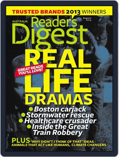 Readers Digest Australia July 24th, 2013 Digital Back Issue Cover