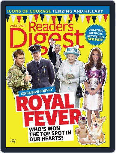 Readers Digest Australia May 22nd, 2013 Digital Back Issue Cover