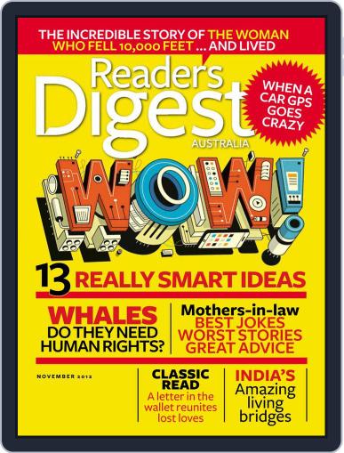 Readers Digest Australia October 23rd, 2012 Digital Back Issue Cover