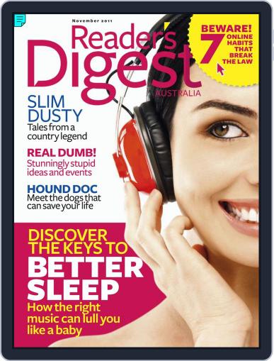 Readers Digest Australia October 18th, 2011 Digital Back Issue Cover