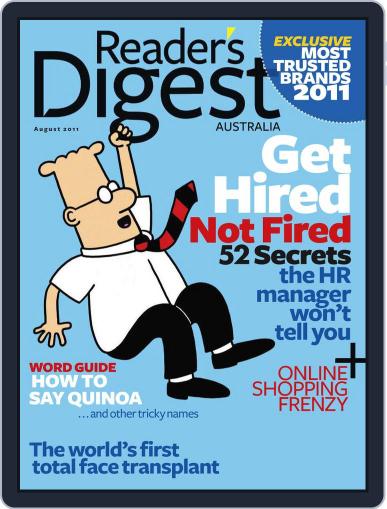 Readers Digest Australia July 24th, 2011 Digital Back Issue Cover