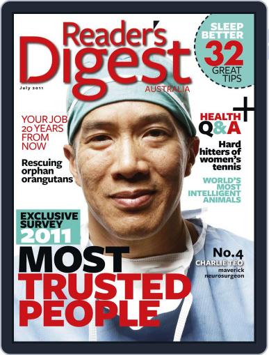 Readers Digest Australia June 26th, 2011 Digital Back Issue Cover