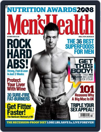 Men's Health UK September 5th, 2008 Digital Back Issue Cover
