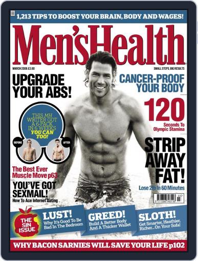 Men's Health UK February 8th, 2008 Digital Back Issue Cover