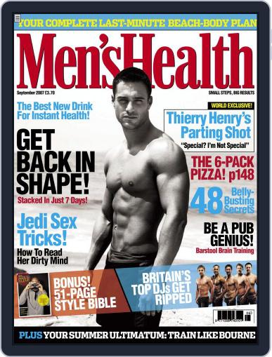 Men's Health UK August 2nd, 2007 Digital Back Issue Cover