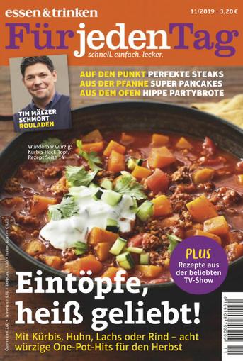 essen&trinken für jeden Tag (Digital) November 1st, 2019 Issue Cover