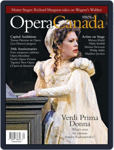Opera Canada April 20th, 2010 Digital Back Issue Cover