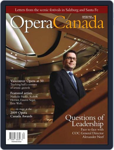 Opera Canada January 6th, 2010 Digital Back Issue Cover
