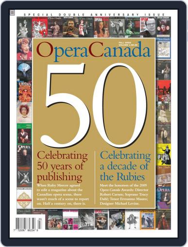 Opera Canada October 16th, 2009 Digital Back Issue Cover