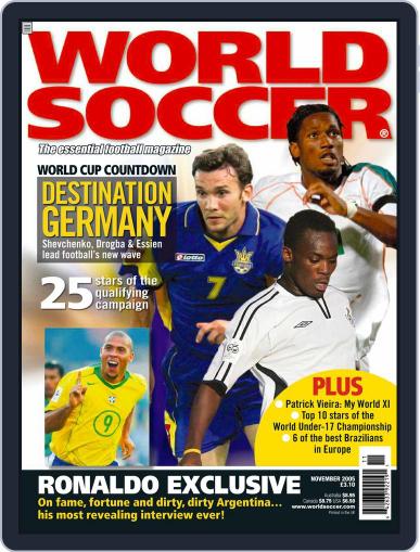 World Soccer November 11th, 2005 Digital Back Issue Cover
