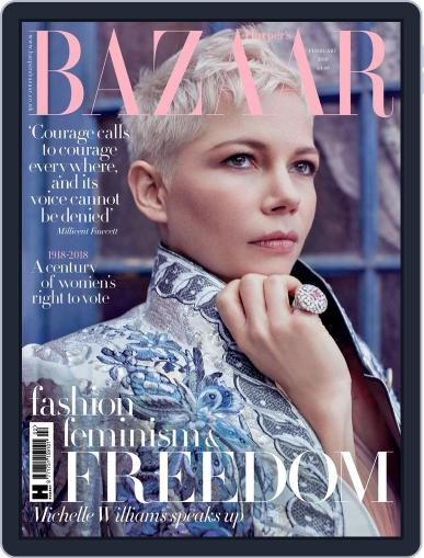 Harper's Bazaar UK February 1st, 2018 Digital Back Issue Cover