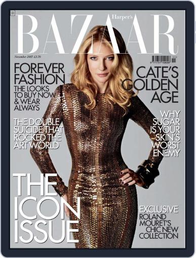 Harper's Bazaar UK October 23rd, 2007 Digital Back Issue Cover