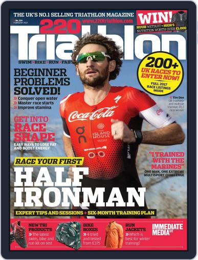 220 Triathlon February 1st, 2017 Digital Back Issue Cover