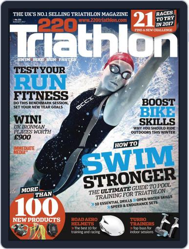 220 Triathlon January 1st, 2017 Digital Back Issue Cover