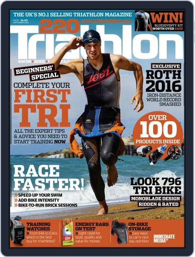 220 Triathlon August 16th, 2016 Digital Back Issue Cover
