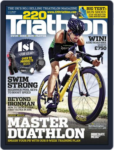 220 Triathlon October 1st, 2015 Digital Back Issue Cover