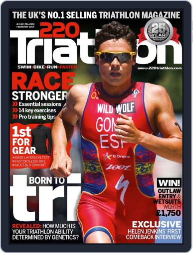 220 Triathlon February 18th, 2014 Digital Back Issue Cover