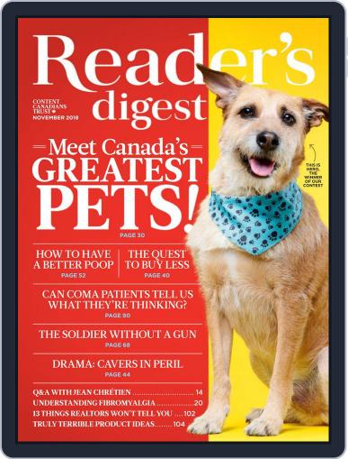 Reader's Digest Canada November 1st, 2018 Digital Back Issue Cover