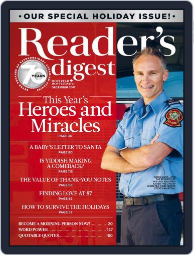 Reader's Digest Canada December 1st, 2017 Digital Back Issue Cover