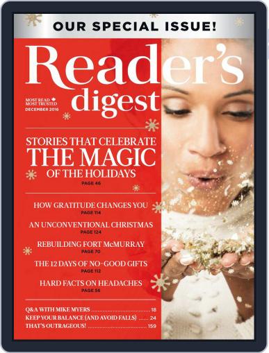 Reader's Digest Canada (Digital) November 30th, 2016 Issue Cover
