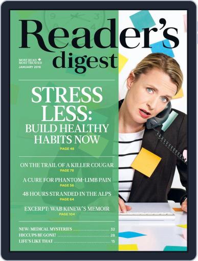 Reader's Digest Canada January 1st, 2016 Digital Back Issue Cover
