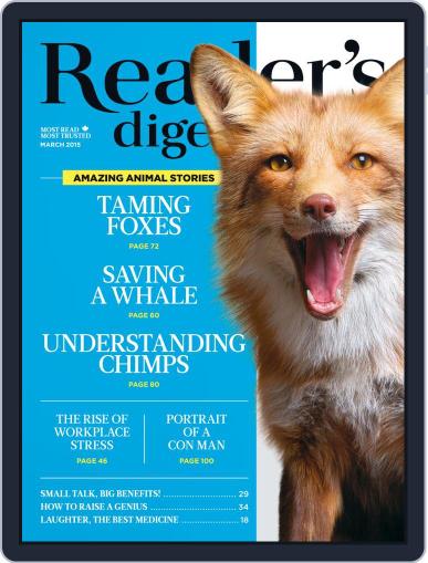 Reader's Digest Canada March 1st, 2015 Digital Back Issue Cover