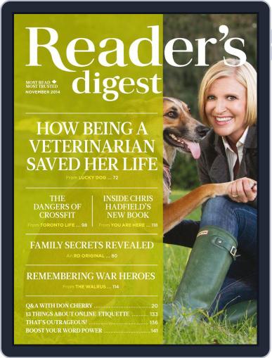 Reader's Digest Canada October 14th, 2014 Digital Back Issue Cover