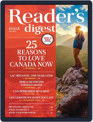 Reader's Digest Canada June 17th, 2014 Digital Back Issue Cover