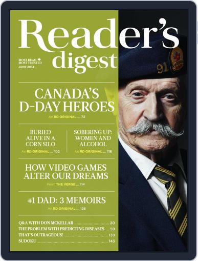 Reader's Digest Canada May 27th, 2014 Digital Back Issue Cover