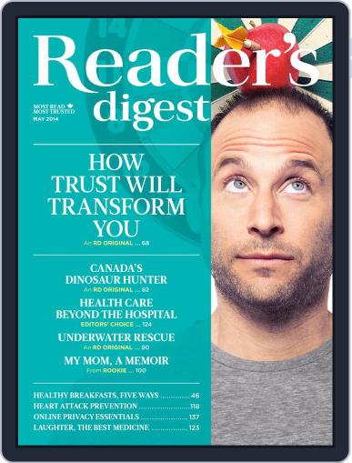 Reader's Digest Canada May 16th, 2014 Digital Back Issue Cover