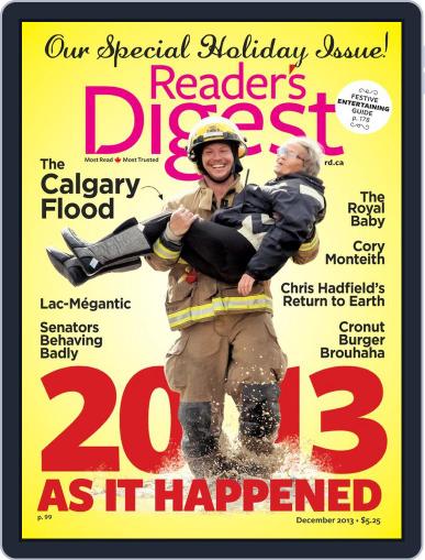 Reader's Digest Canada November 6th, 2013 Digital Back Issue Cover