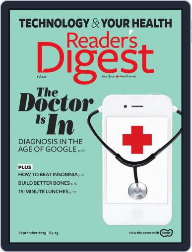 Reader's Digest Canada August 7th, 2013 Digital Back Issue Cover