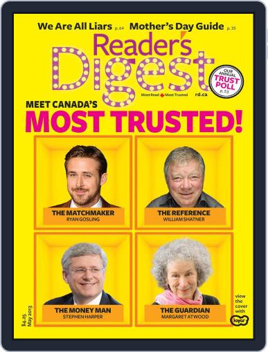 Reader's Digest Canada April 10th, 2013 Digital Back Issue Cover