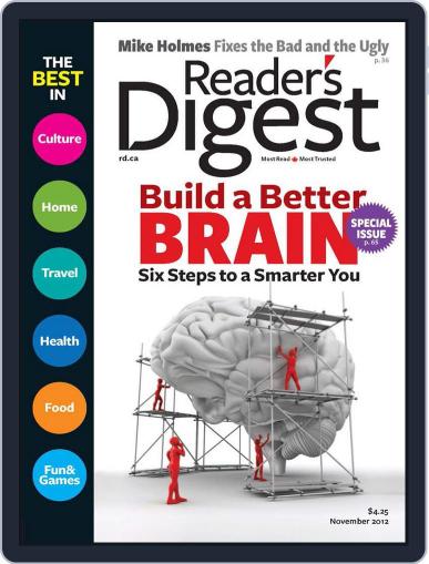 Reader's Digest Canada October 16th, 2012 Digital Back Issue Cover