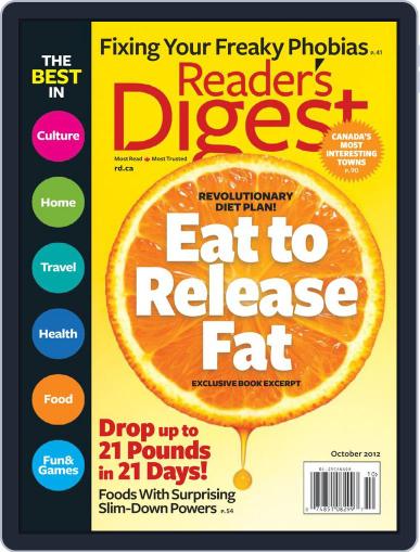 Reader's Digest Canada September 18th, 2012 Digital Back Issue Cover