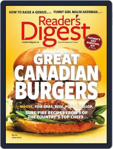 Reader's Digest Canada May 21st, 2012 Digital Back Issue Cover