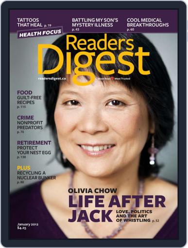 Reader's Digest Canada January 5th, 2012 Digital Back Issue Cover
