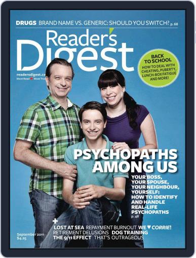 Reader's Digest Canada August 17th, 2011 Digital Back Issue Cover