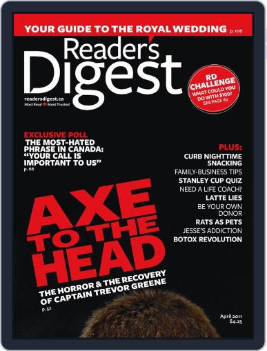 Reader's Digest Canada April 5th, 2011 Digital Back Issue Cover