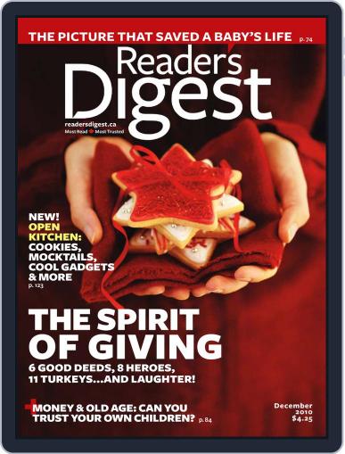 Reader's Digest Canada November 17th, 2010 Digital Back Issue Cover