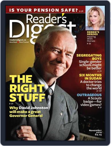 Reader's Digest Canada October 15th, 2010 Digital Back Issue Cover